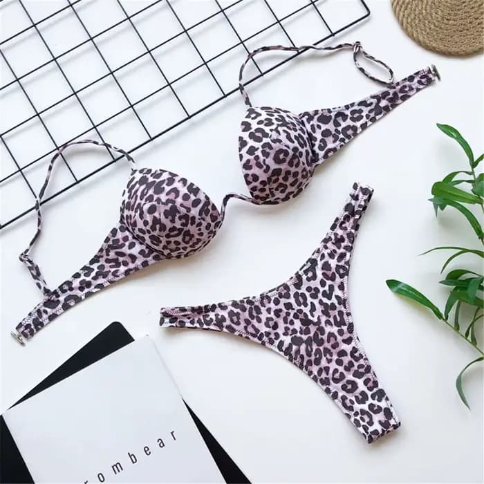 Maillot de bain femme 2026 sexy, bikini deux pièces push-up à bonnets rigides, ensemble dos nu