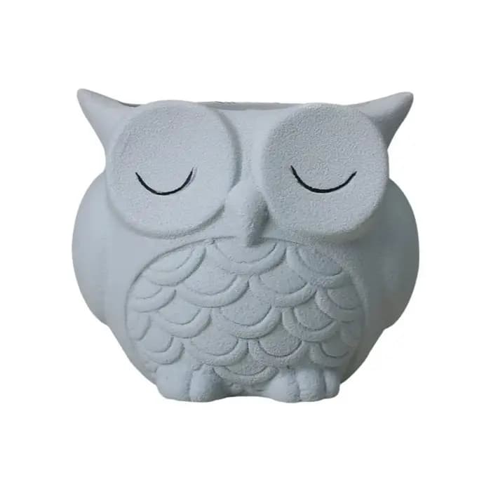 Pot à plantes unique en céramique en forme de hibou, joli pot décoratif pour oignon vert, pot à fleu