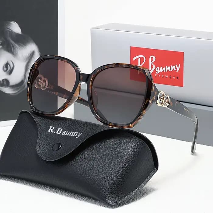 Lunettes de soleil polarisées à grande monture pour femmes, verres de styliste de marque pour dames,