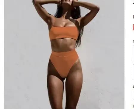 Offre spéciale de la saison femmes trois points Bikini maillot de bain ensemble Sexy flatteur bord d