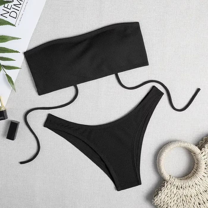 Maillot de bain sexy à poitrine croisée pour femme, bikini de plage serré, ensemble de natation, 202