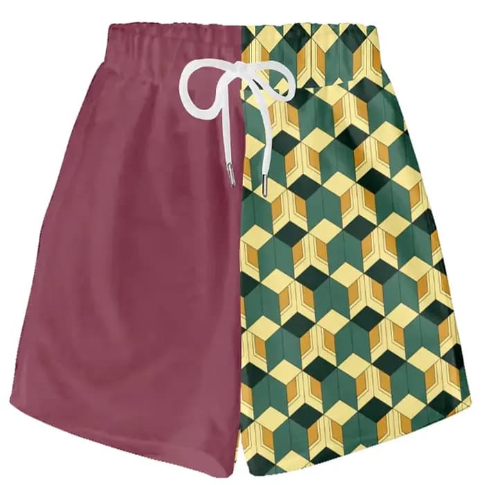 Short de Plage à Motifs Géométriques Simples, Tendance Streetwear, Imprimé en 3D, Short de Planche d