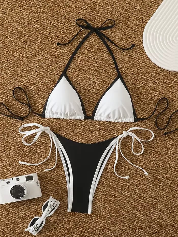 Sexy contraste couleur sépare Micro Bikini 2026 maillot de bain pour femme maillot de bain pour femm