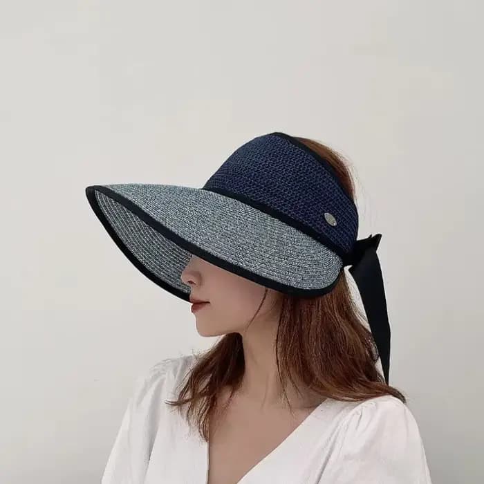 Chapeaux de paille pour femmes, chapeau de plage, protection solaire contre les UV, casquette à gros
