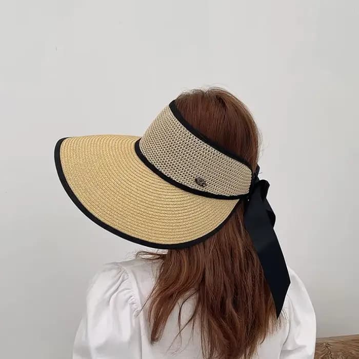 Chapeaux de paille pour femmes, chapeau de plage, protection solaire contre les UV, casquette à gros