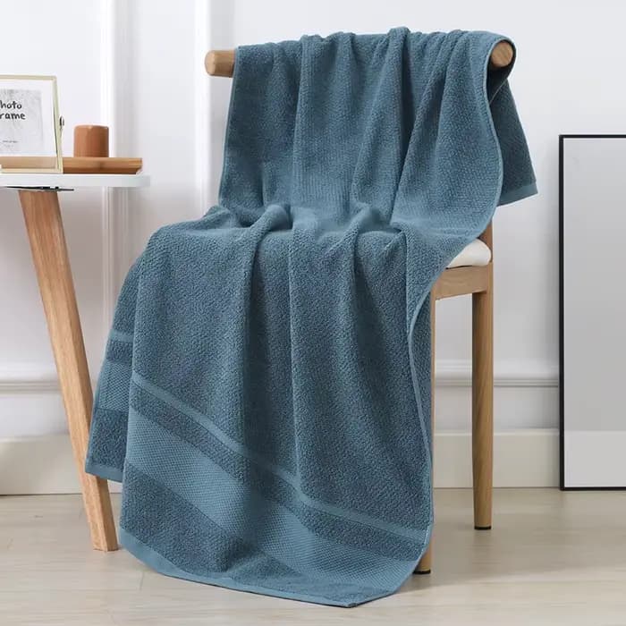 Serviette de bain 100% coton pour adulte, absorbante, couleur pure, douce pour la peau, lavage du vi
