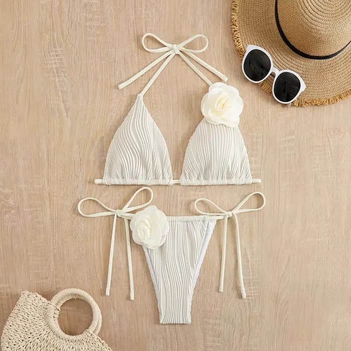 Sexy Rose fleur Bikini maillots de bain maillots de bain string Bikini femmes maillots de bain natat