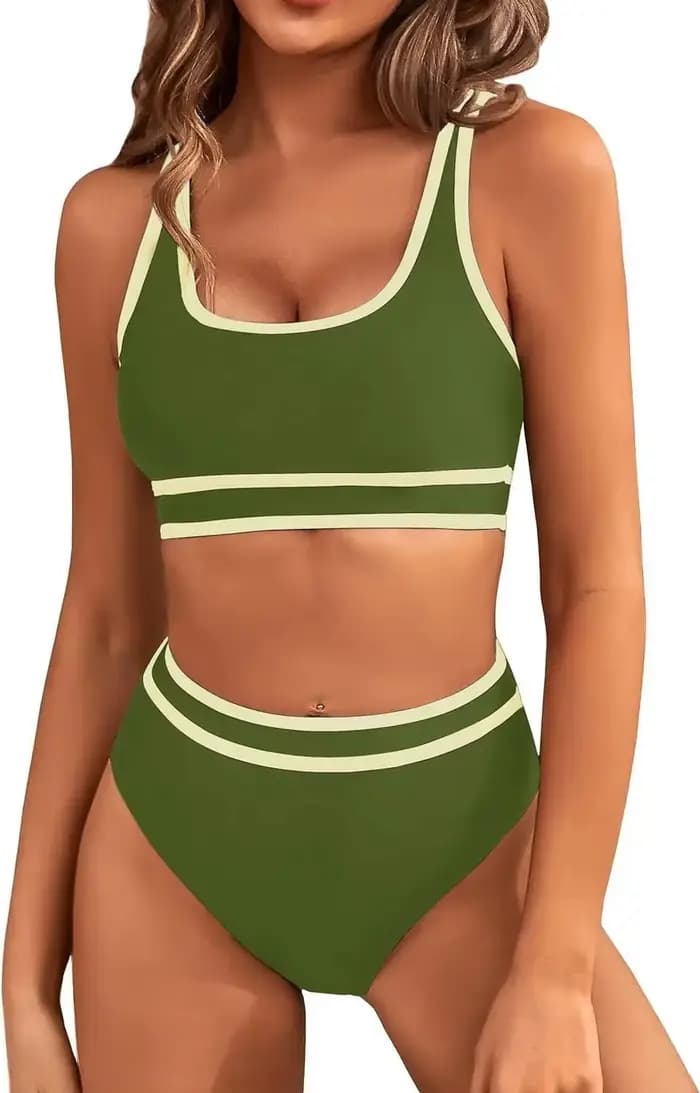 Maillot de bain bikini sexy pour femme, deux pièces, design tendance fendu, mode transfrontalière, t