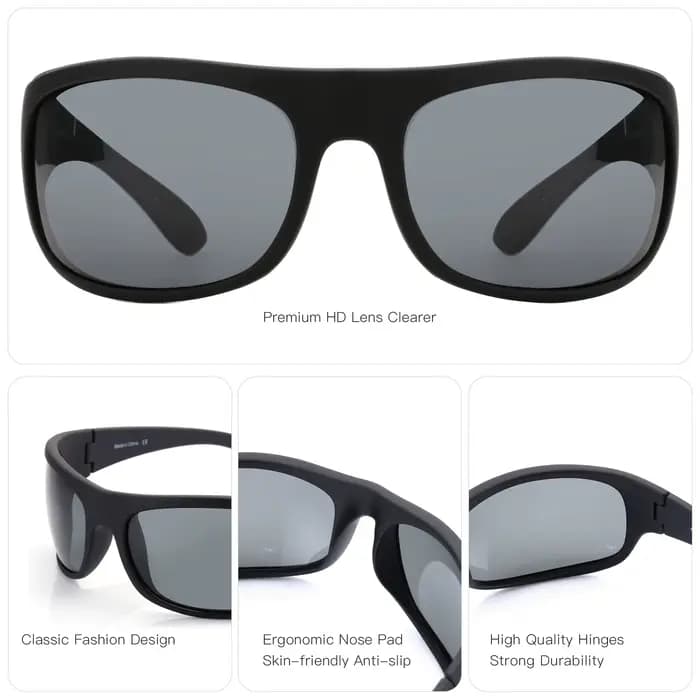 ZENOTTIC TR-90 lunettes de soleil polarisées flexibles hommes Sport de plein air lunettes de soleil