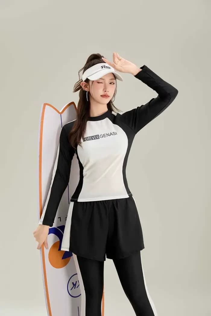 Nouveau maillot de bain avec sensation haut de gamme, ensemble deux pièces fendu, amincissant conser