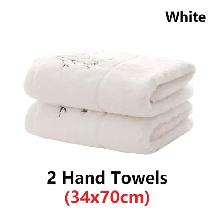 Ensemble de serviettes en Fiber de bambou brodées pour adultes, serviette de bain Super absorbante d