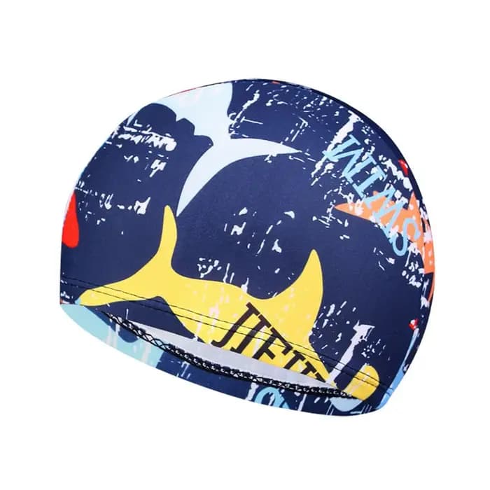 Bonnet de natation sportif imperméable avec protection des oreilles, en calicot, pour la piscine et