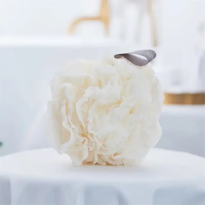 Éponge de bain douce blanche et bleue pour le corps, rose, pour nettoyer la peau et éliminer les pea