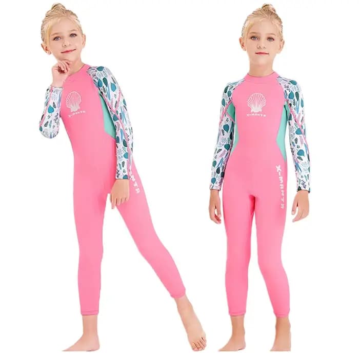 Maillot de bain filles 2.5MM néoprène épais combinaison chaude à manches longues plongée Surf costum