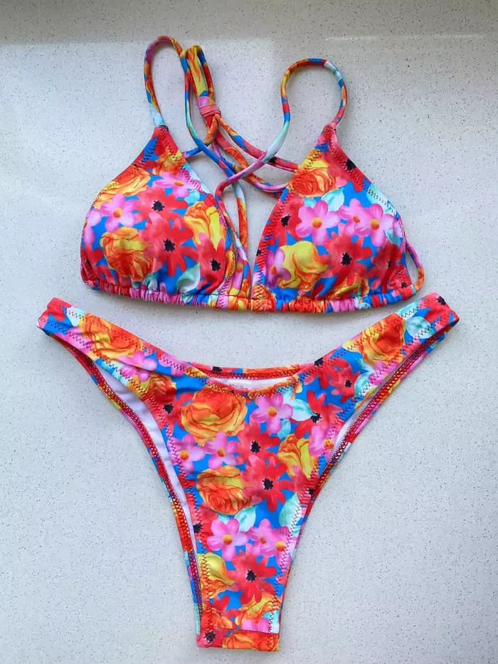 Maillot de bain coupe triangle fendu, maillot de bain 600, bikini, nouveau, 2022