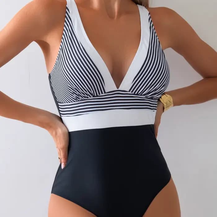 Vintage une pièce maillot de bain Sexy imprimé maillot de bain pour femmes été maillot de bain Monok