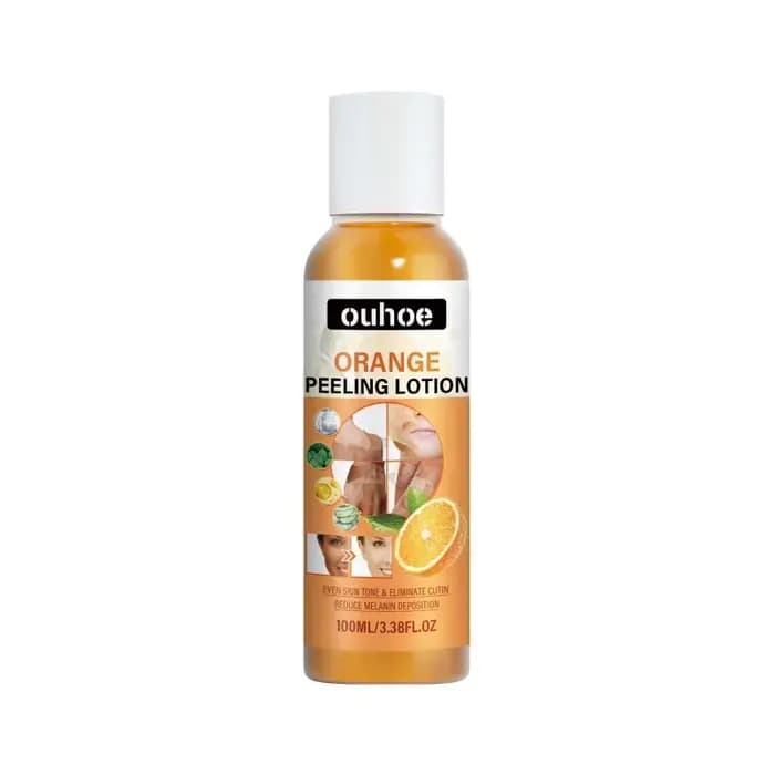 Lotion Peeling à l'orange pour la peau foncée, exfoliante, élimine les peaux mortes, nettoyage, hydr