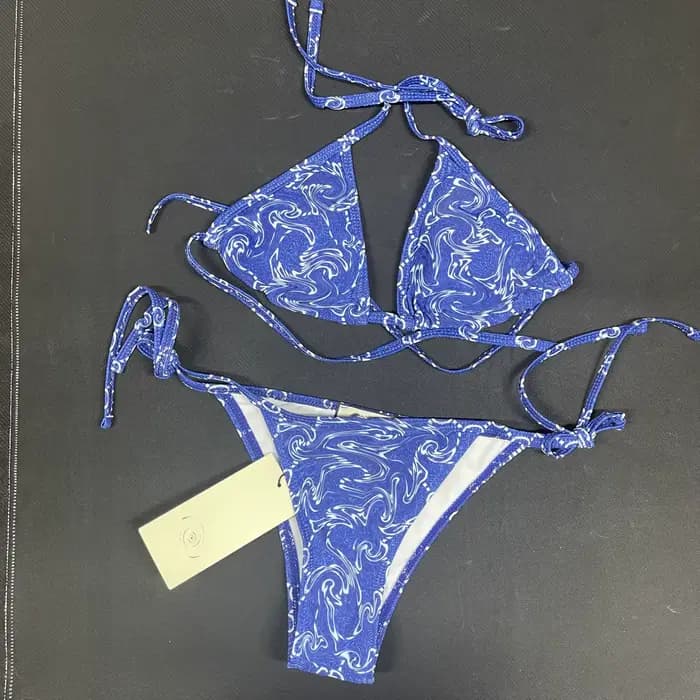 Maillot de bain bikini deux pièces sexy, sans bretelles, dos nu, coupe trois points, en tissu polyes