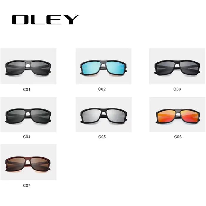 OLEY – lunettes de soleil polarisées pour hommes, Vintage, carrées, pour la conduite, protection de