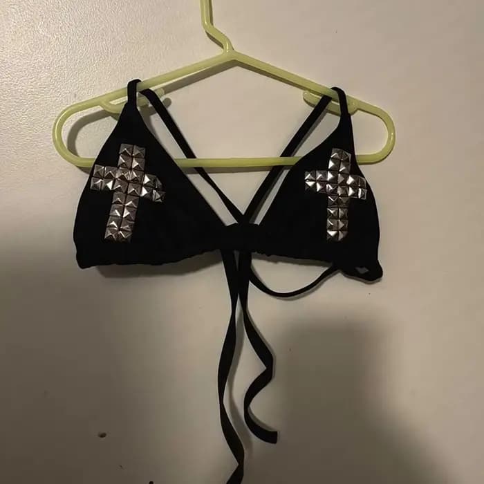 Y2K maillot de bain cravate emo fille épicée rétro années 2000 femme punk nouvelle plage maillot de