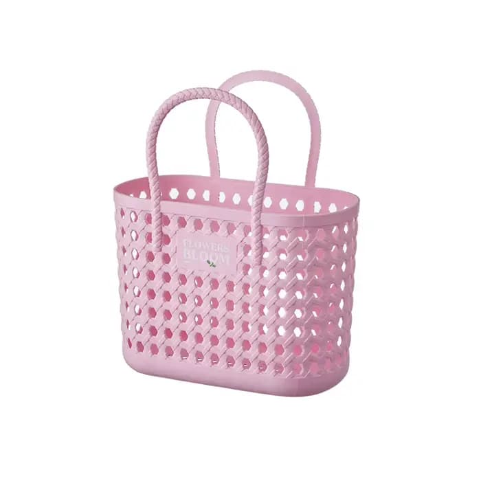 Panier de bain en matériau PP, sac de rangement à main, articles de toilette de salle de bain, servi