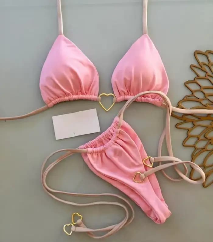 RUOTONSEPT-Maillot de bain deux pièces sexy pour femme, bikini brésilien, couleur unie, col licou, t