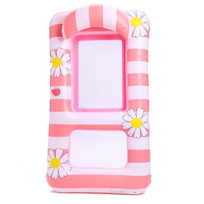 Fauteuil flottant gonflable avec parasol, chaise longue de piscine Daisy, bouée de natation épaissie