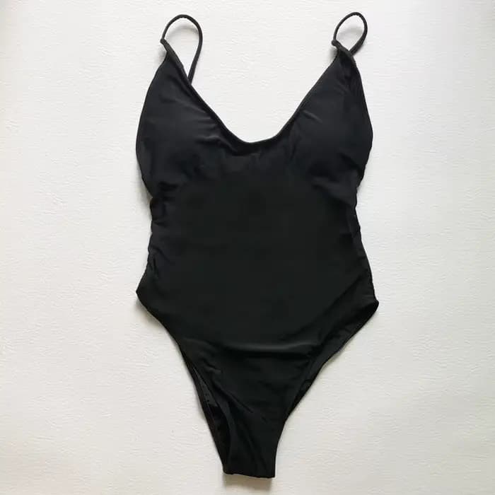 Sexy rembourré solide maillot de bain femmes une pièce maillot de bain 2025 nouveaux Bikinis maillot