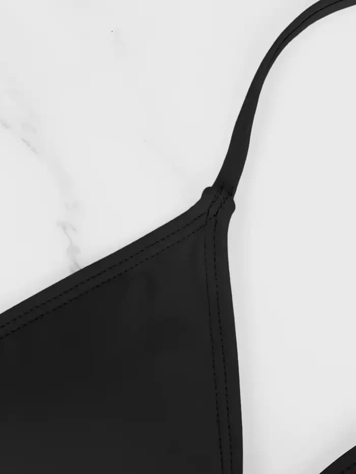 1Pc femmes Sexy haut de bikini soutien-gorge maillot de bain été plage Style couleur unie col suspen