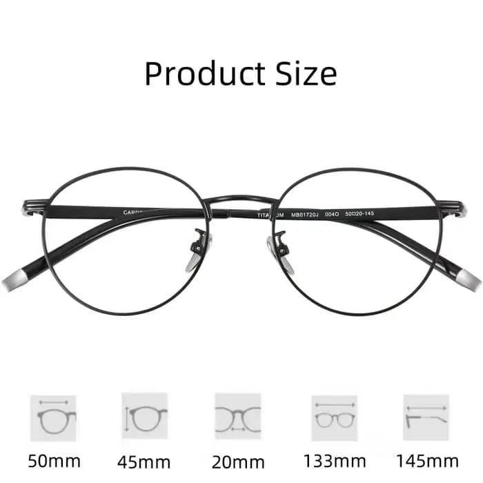 FIRADA mode lunettes Vintage luxe pur titane lunettes rondes optique lunettes de Prescription lunett