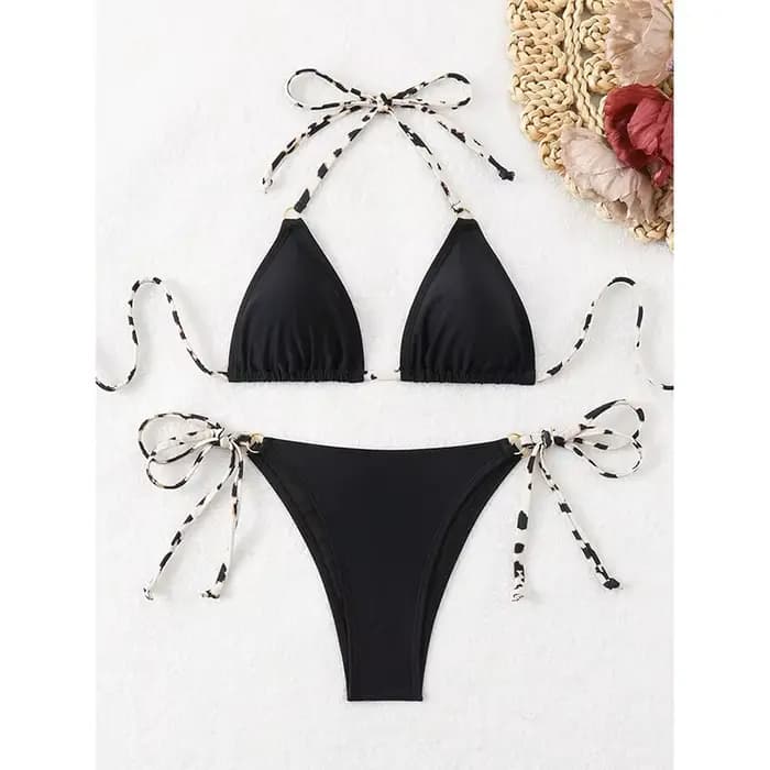 Sexy Bikini 2025 femmes maillot de bain licou cravate dos Micro string Bikini ensemble à lacets mail