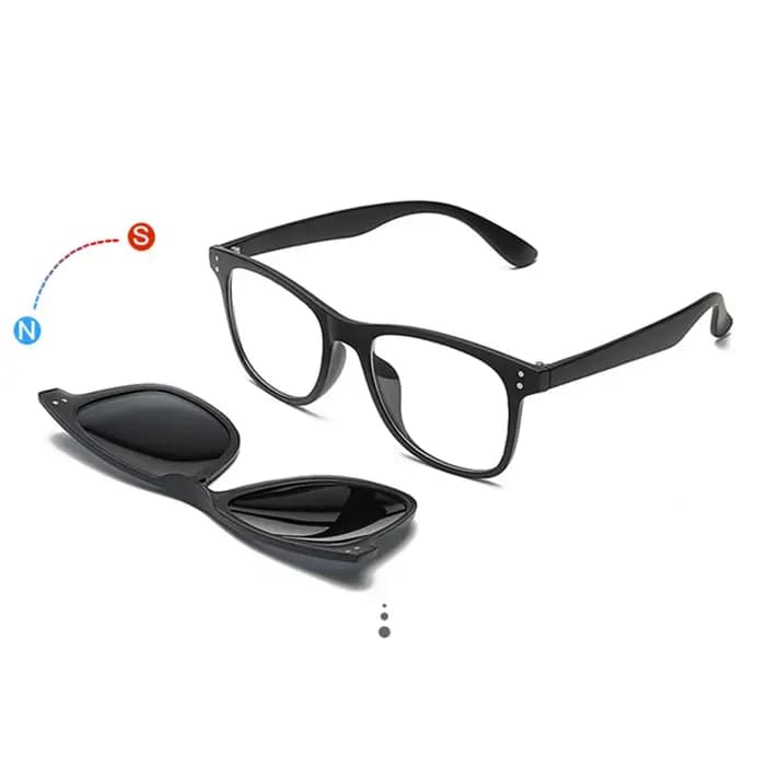 Belmon 6 en 1 monture de lunettes hommes femmes avec 5 pièces pince sur lunettes de soleil polarisée