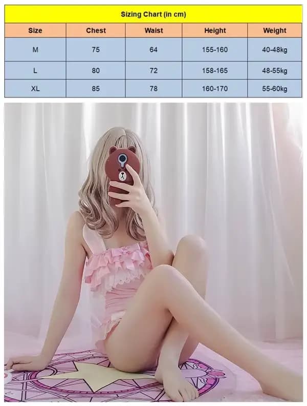 Sukumizu-Maillot de bain pour femme, kawaii, anime japonais, chat noir et lapin en poudre, costume d