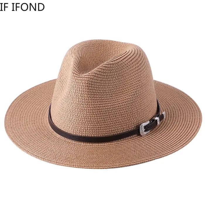 Chapeau de paille de grande taille 60CM pour parents et enfants, en papier d'été, Panama, Jazz, plag