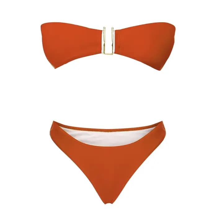 Maillot de bain solide femmes maillot de bain Bandeau Bikini 2023 Biquinis Feminino maillots de bain