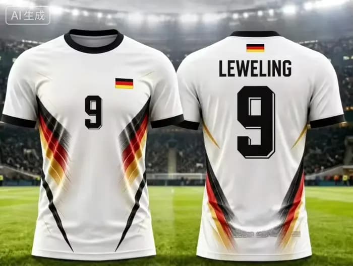 Maillot de football commémoratif Allemagne 2026 – T-shirt de football respirant pour l'été – Hommes,