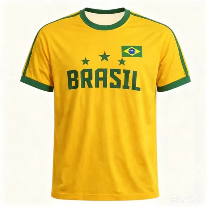 Maillot de football Brésil 2026 Jaune Vert Respirant pour les passionnés de football – T-shirt Mode