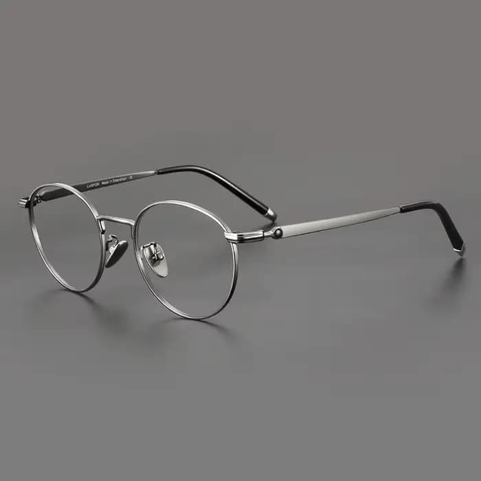 FIRADA mode lunettes Vintage luxe pur titane lunettes rondes optique lunettes de Prescription lunett