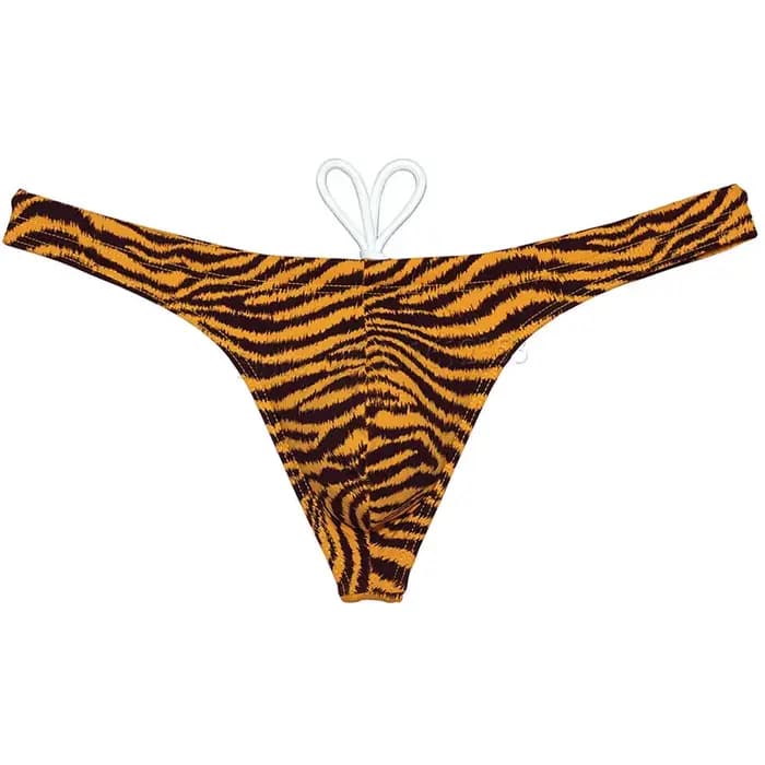 Maillot de bain sexy pour hommes, bikini, string, imprimé, lisse, dos en T, mini, vêtements de plage