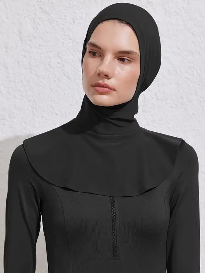 Hijab de bain musulman d'été pour femmes, Turban instantané, conception de cou étendu, séchage rapid