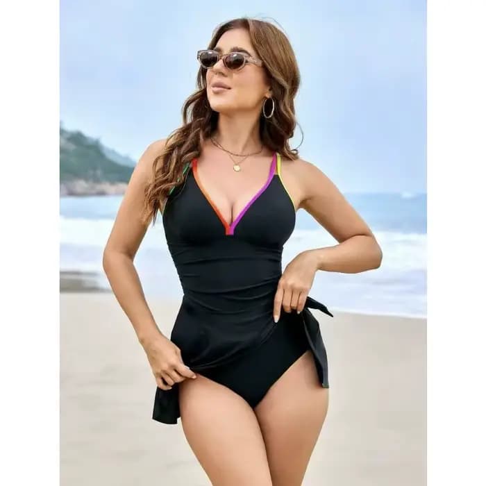 Maillot de bain menstruel une pièce pour femme et adolescente, anti-fuite, absorbant, pour la plage