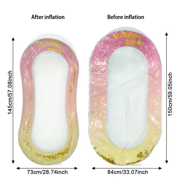 Chaise longue gonflable pour piscine adulte, bateau flottant, grande plage, bain de lumière du jour,
