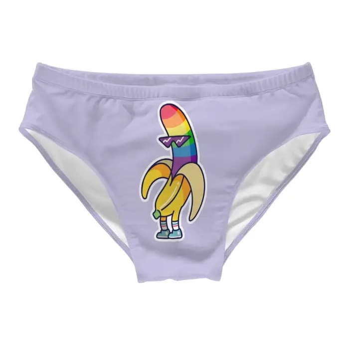 Maillot de bain pour homme motif banane de dessin animé, short de plage amusant et original, slip de