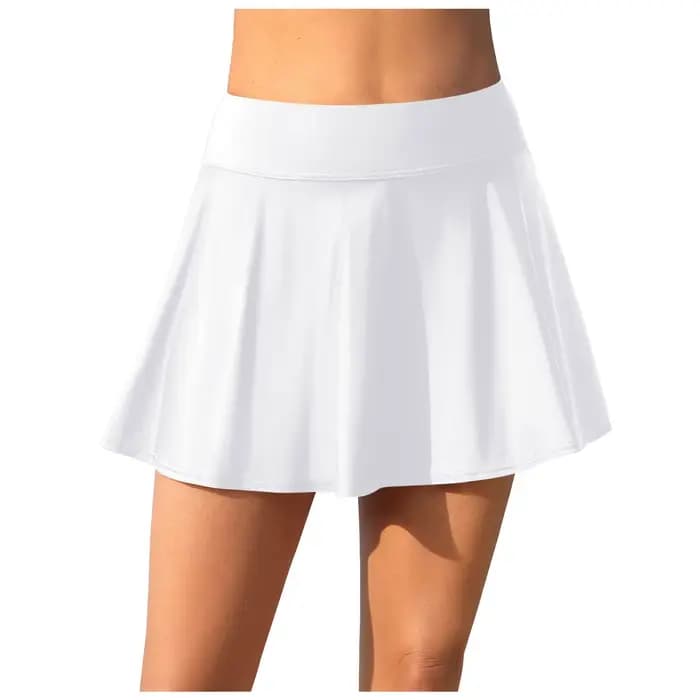 Femmes jupe de natation avec culotte de sécurité maillots de bain taille haute bas de Bikini Tankini