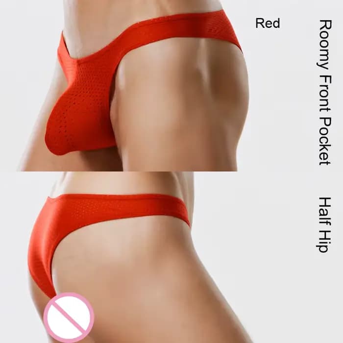 Maillot de bain homme en maille taille basse, coupe string, séchage rapide, coupe mi-hanche, pour le