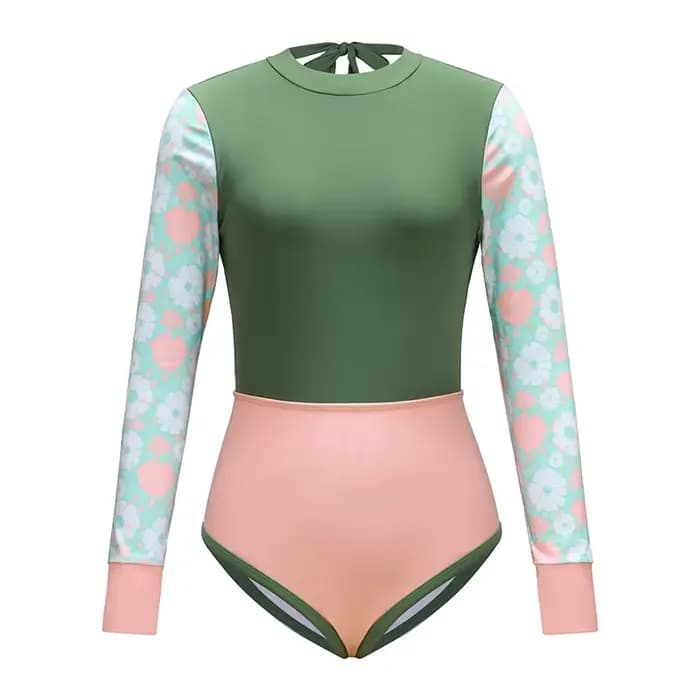 Maillot de bain imprimé à manches longues, avec couverture, Sexy, pour femmes, Surf, amincissant, vê