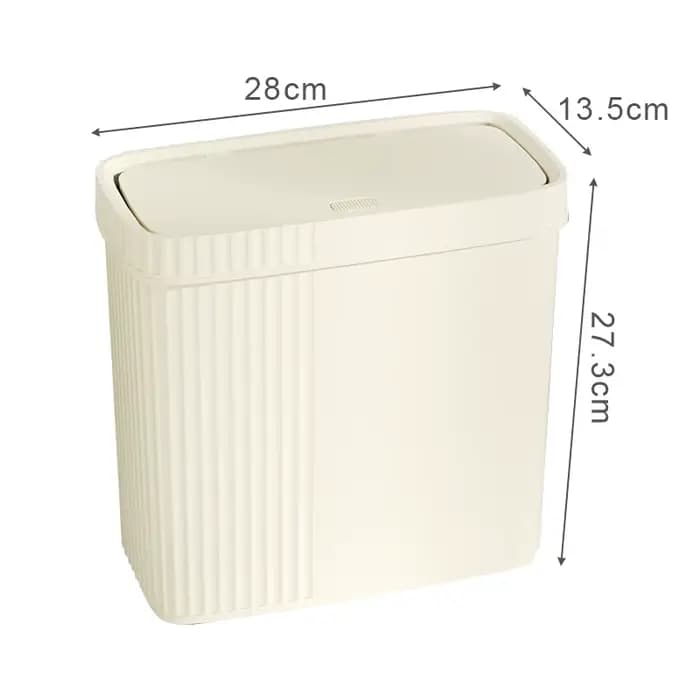 Poubelle de salle de bains, Type presse, poubelle de toilette avec couvercle, anti-odeur, poubelle é