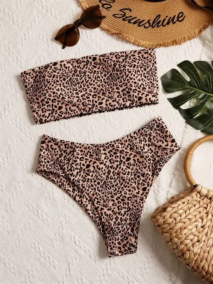 Bikini femmes maillot de bain 2026 nouveau Bikinis ensemble léopard maillot de bain bandeau été Sexy