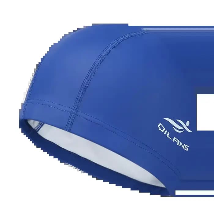 Bonnet de bain adulte imperméable Pu unisexe couleur unie piscine casquette de plongée cheveux longs