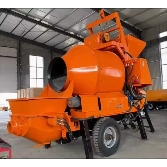 Pompe à béton mobile intégrée diesel avec moteur et composants essentiels, prix compétitif, personna